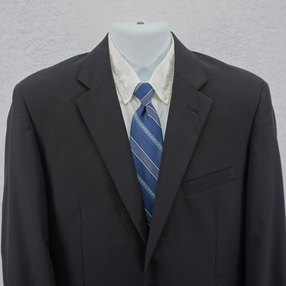 Nautica Wool Blazer Black 40R Tagged 42L 2 Button‎